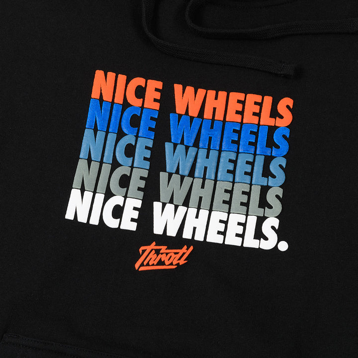 Pullover hoodie - throtl NICE WHEELS